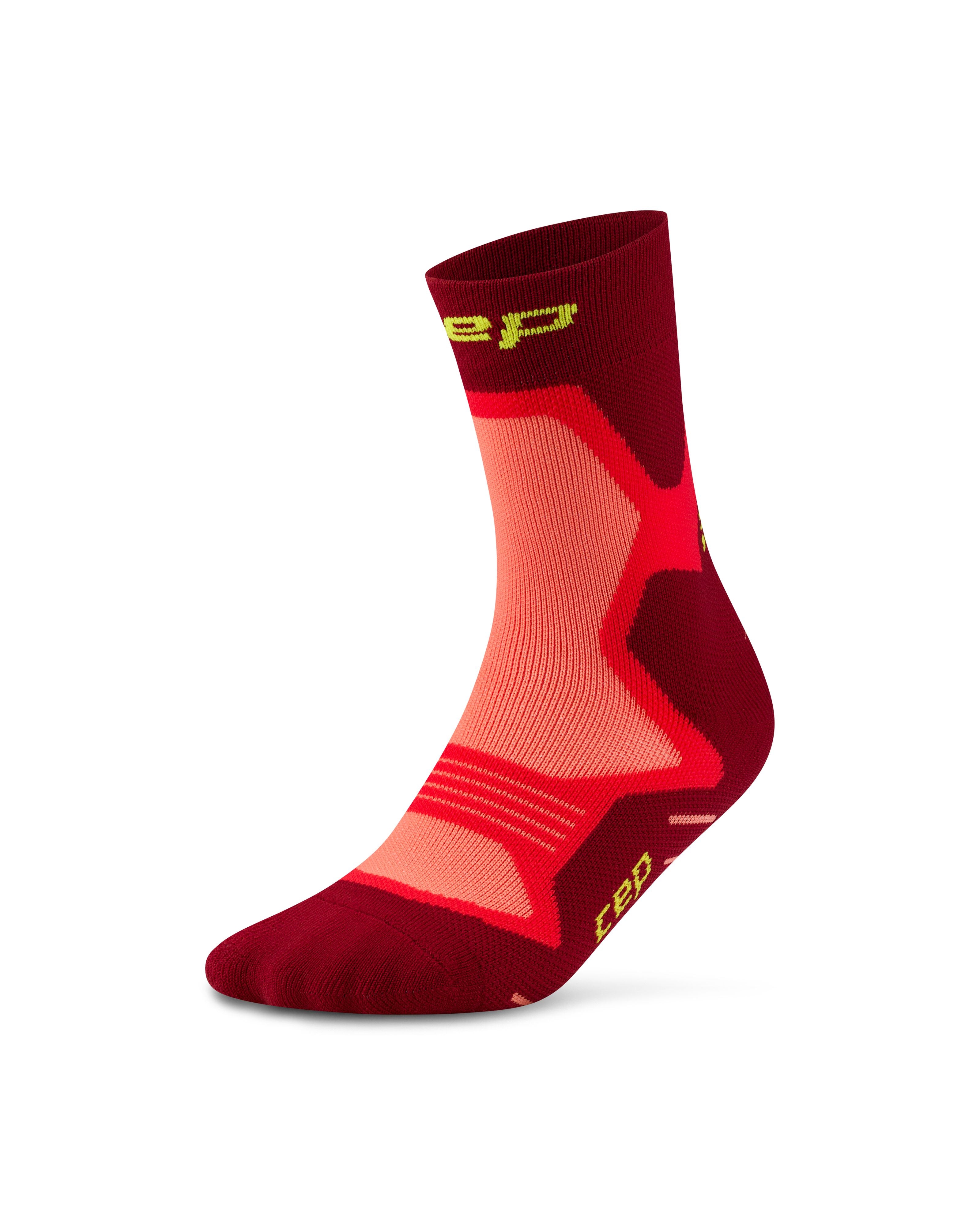 CEP Core Run Cushion Mid Cut Compression Socks Red XS 