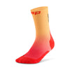CEP Core Run Gradient Mid Cut Compression Socks 5.0, Women's Red/Marigold II 