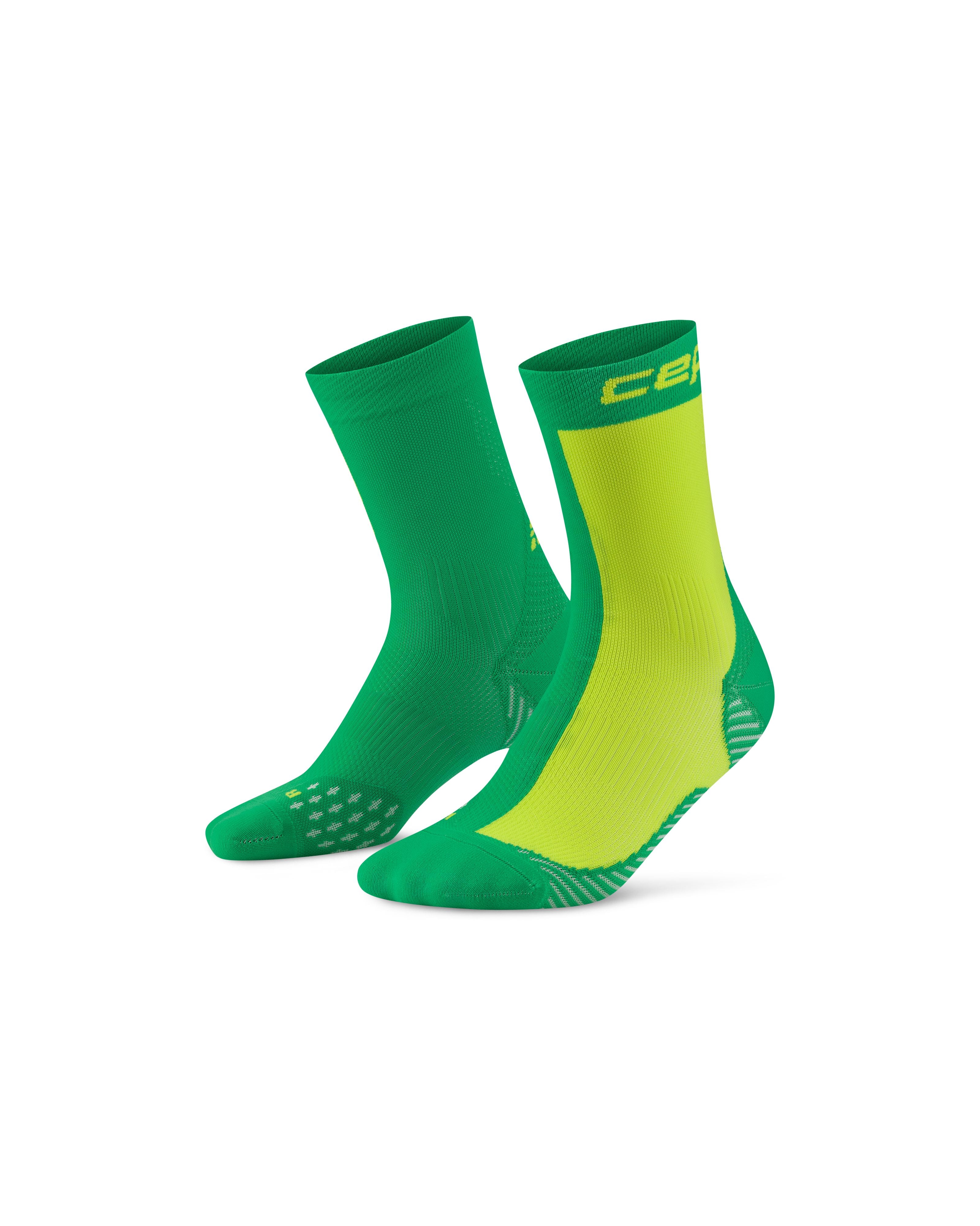 CEP Core Run Mid Cut Compression Socks 5.0, Men Green/Lime III 