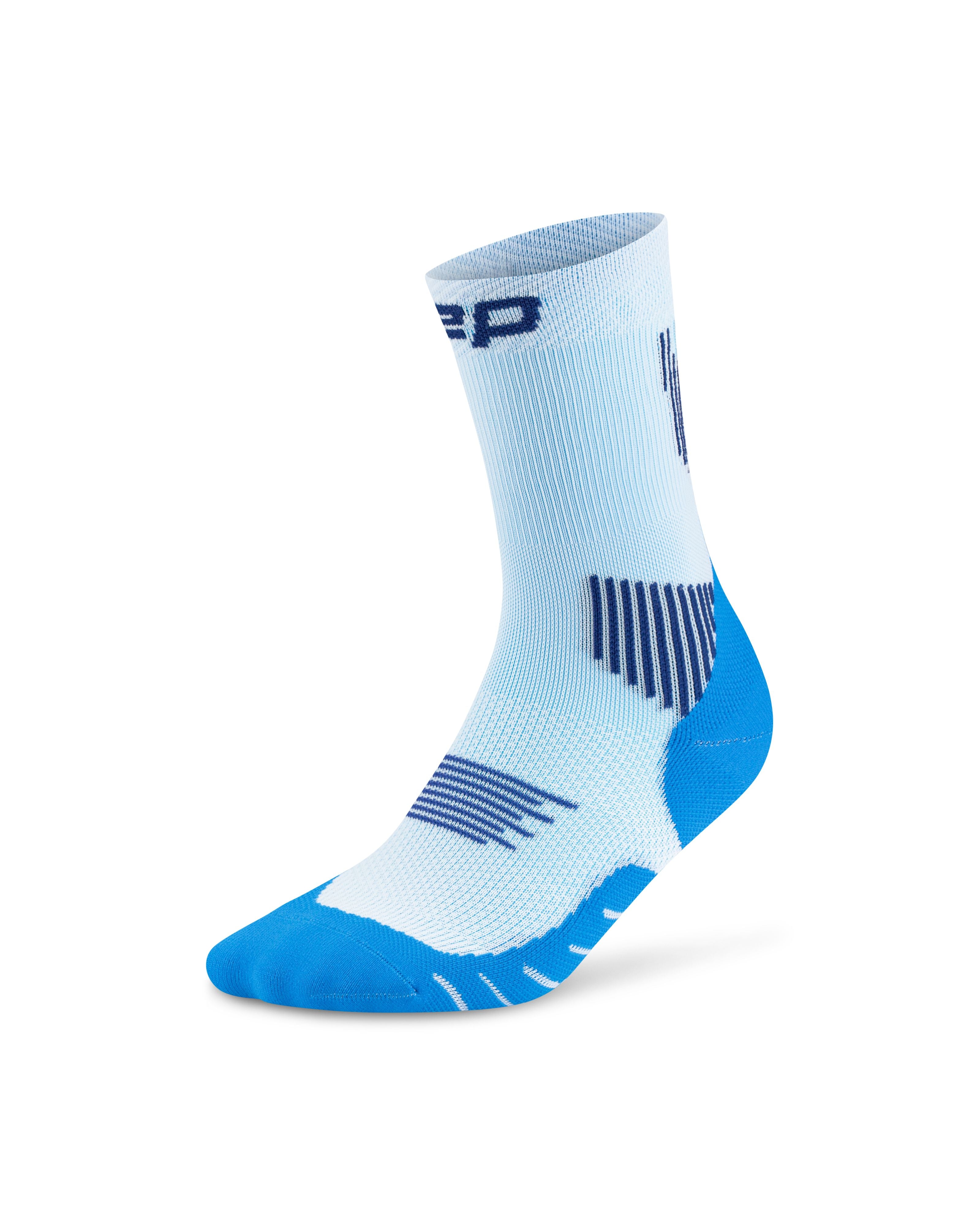 CEP Core Run Mid Cut Compression Socks 5.0, Women's Blue/Ice II 