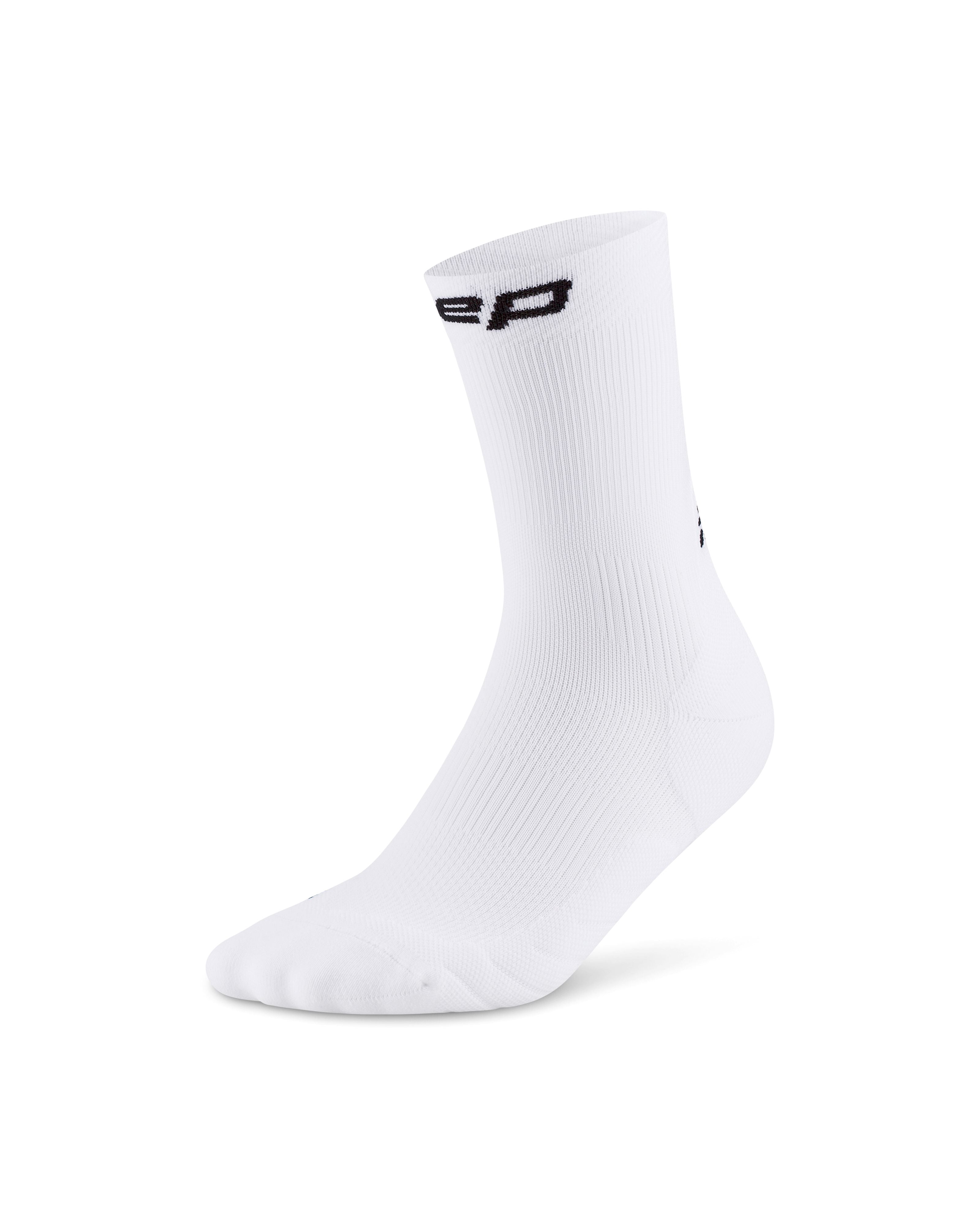CEP Core Run Mid Cut Compression Socks 5.0, Men White III 