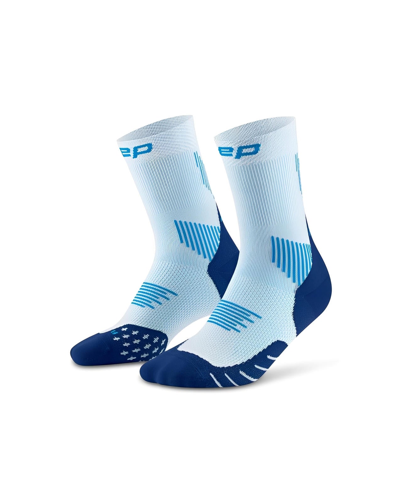 CEP Core Run Mid Cut Compression Socks 5.0, Men Ice/Blue III 