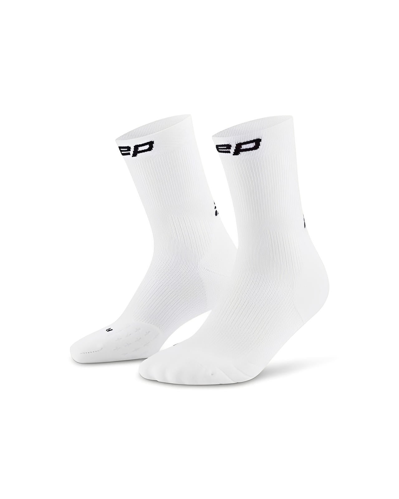 CEP Core Run Mid Cut Compression Socks 5.0, Men White III 