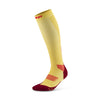 CEP Core Run Tall Compression Socks 5.0, Women Marigold/Burgundy II 