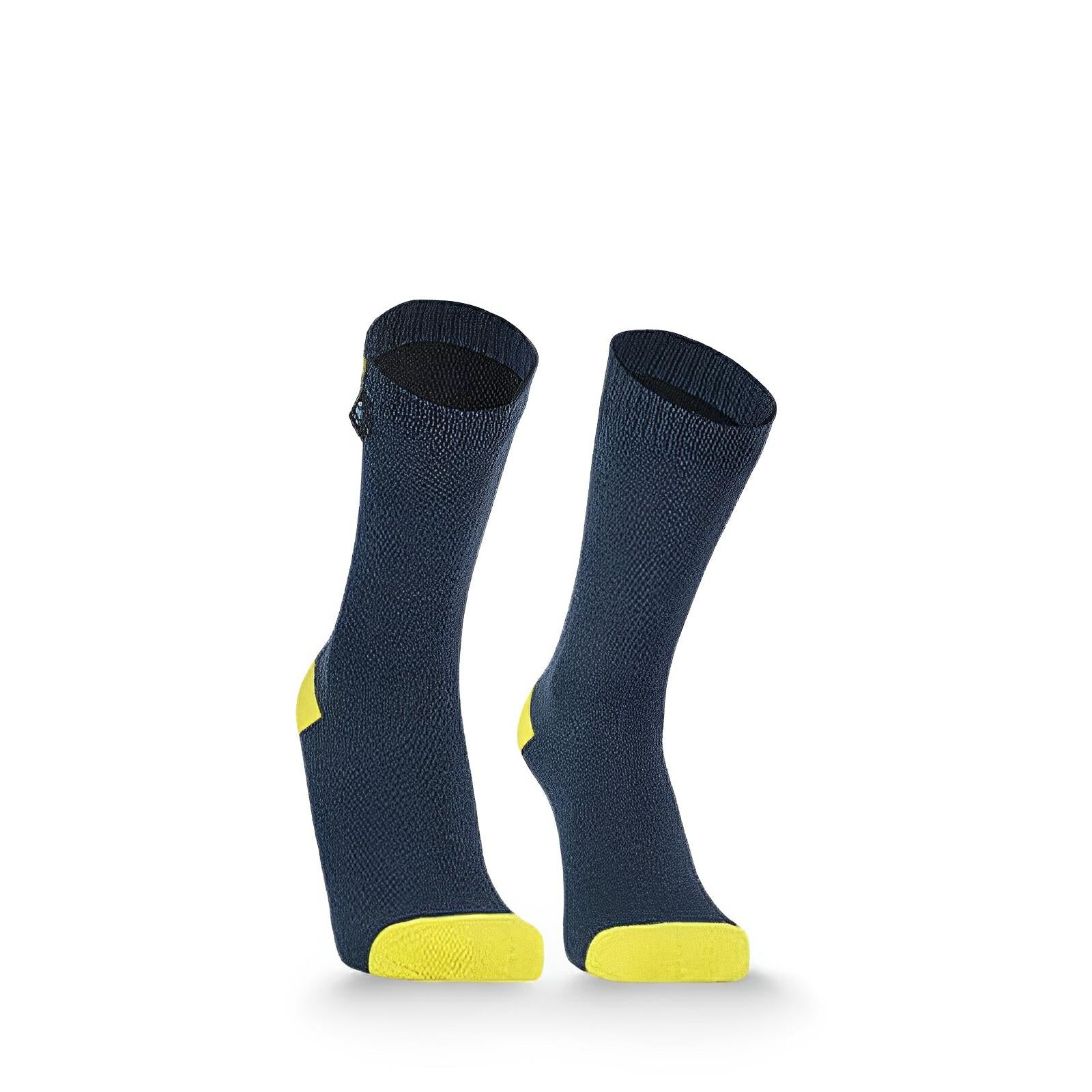 DexShell Waterproof Ultra Thin Crew Socks Navy Blue Lime M 