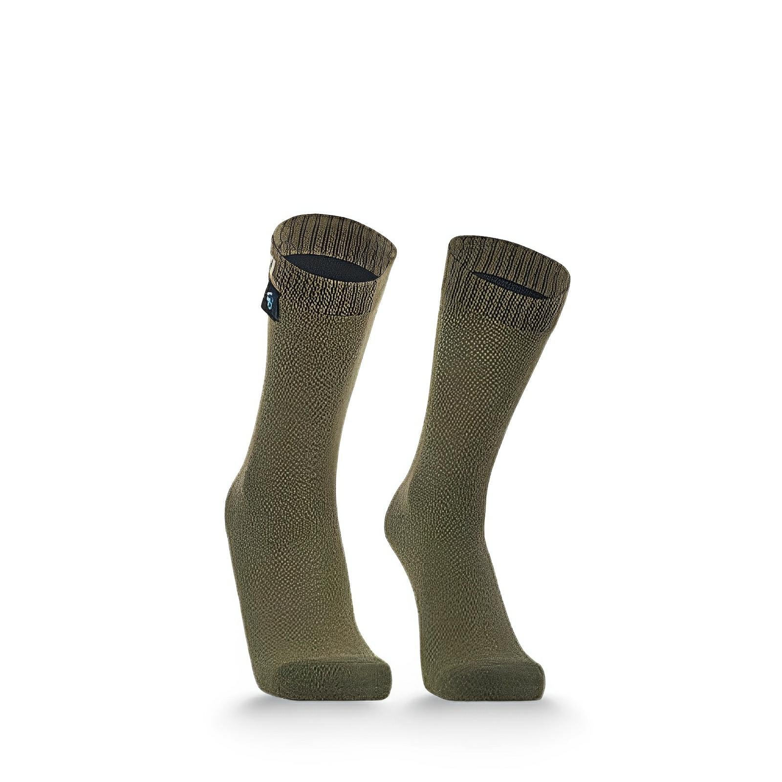 DexShell Waterproof Ultra Thin Crew Socks Olive Green S 