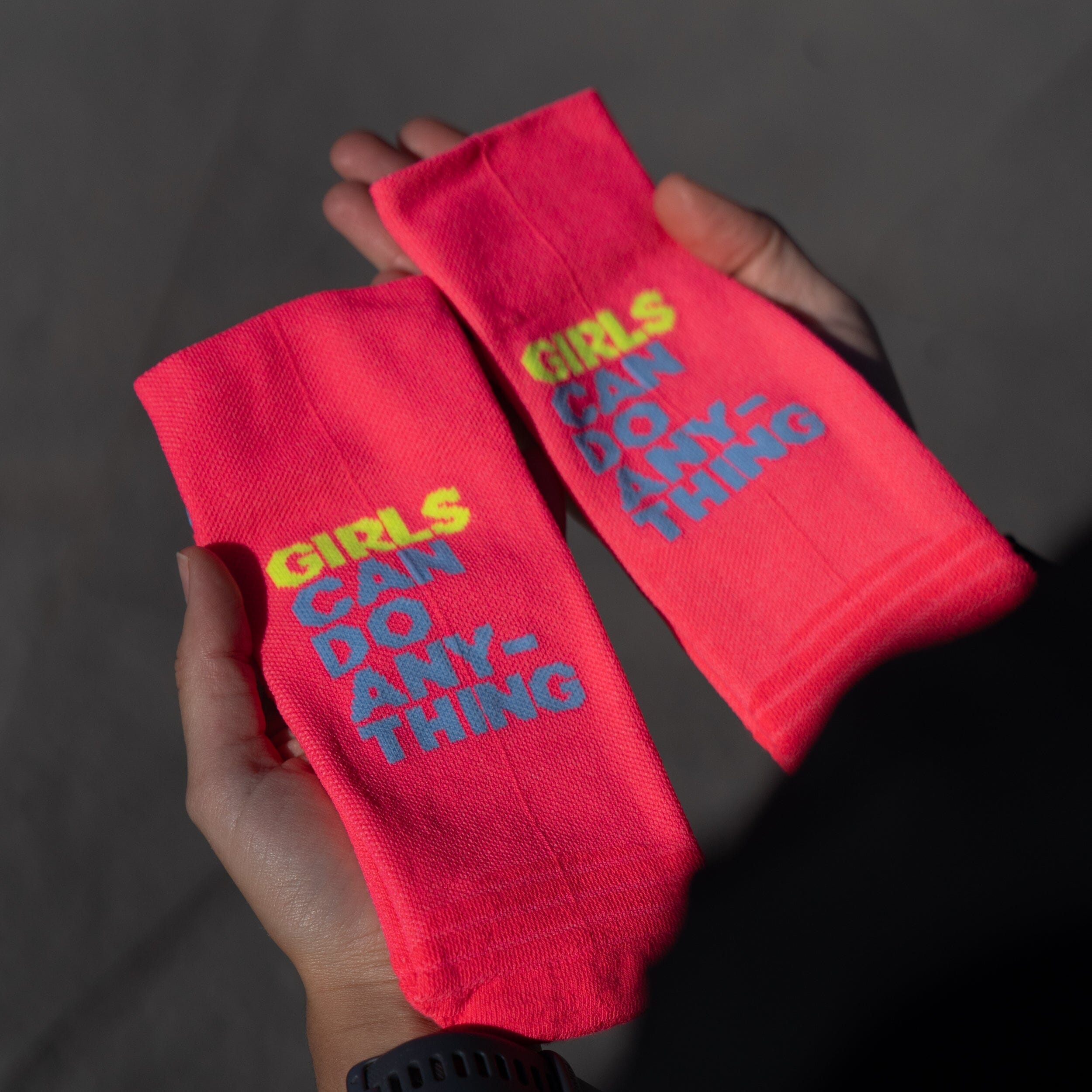 SPORCKS Girls Can Do Diva Pink - Running Socks 