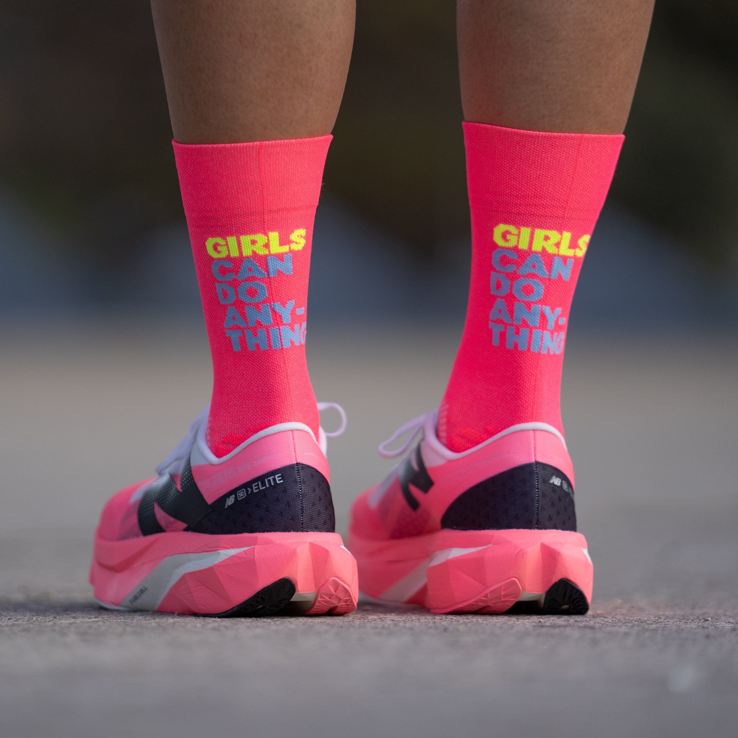 SPORCKS Girls Can Do Diva Pink - Running Socks 