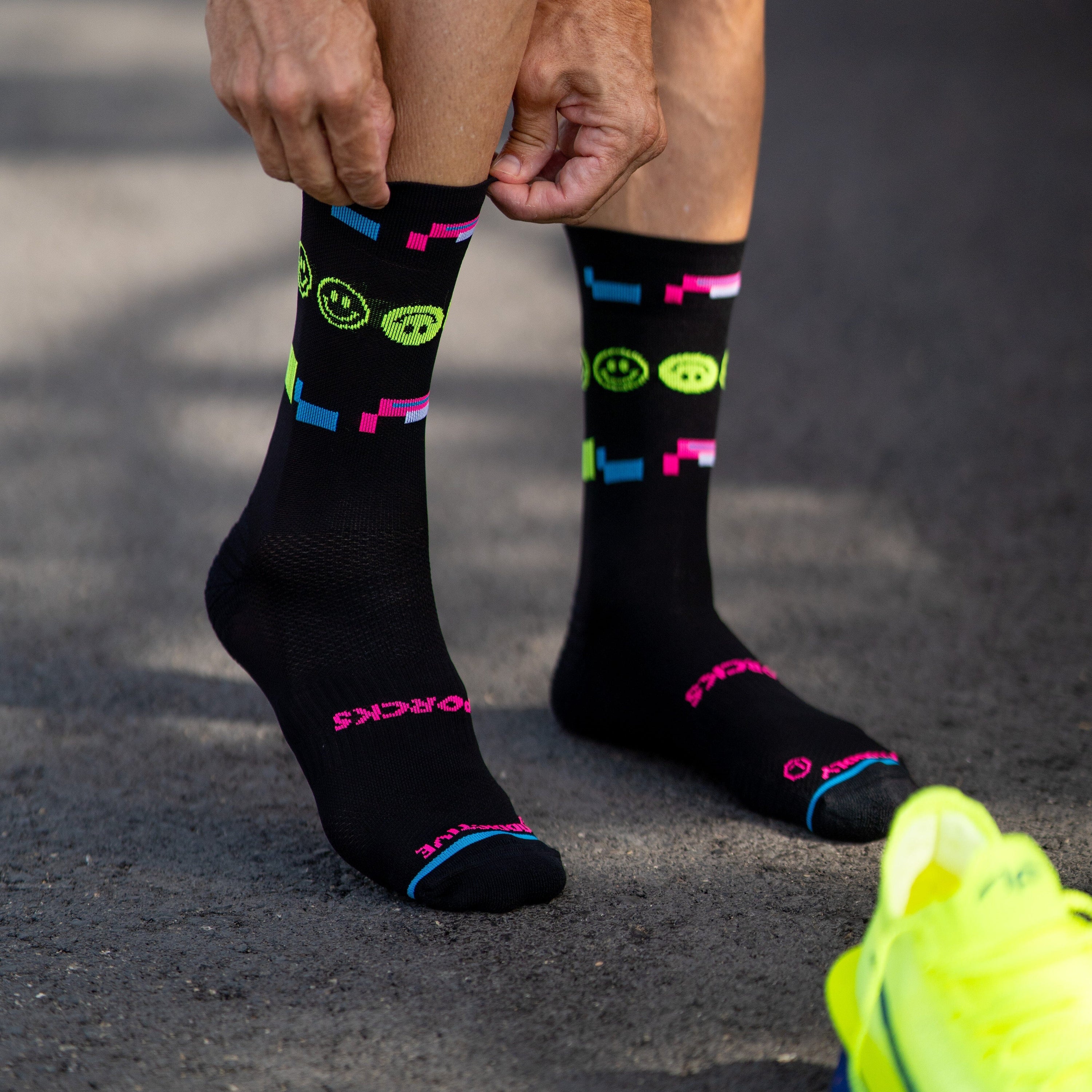 SPORCKS 80'S Night Black - Running Socks 