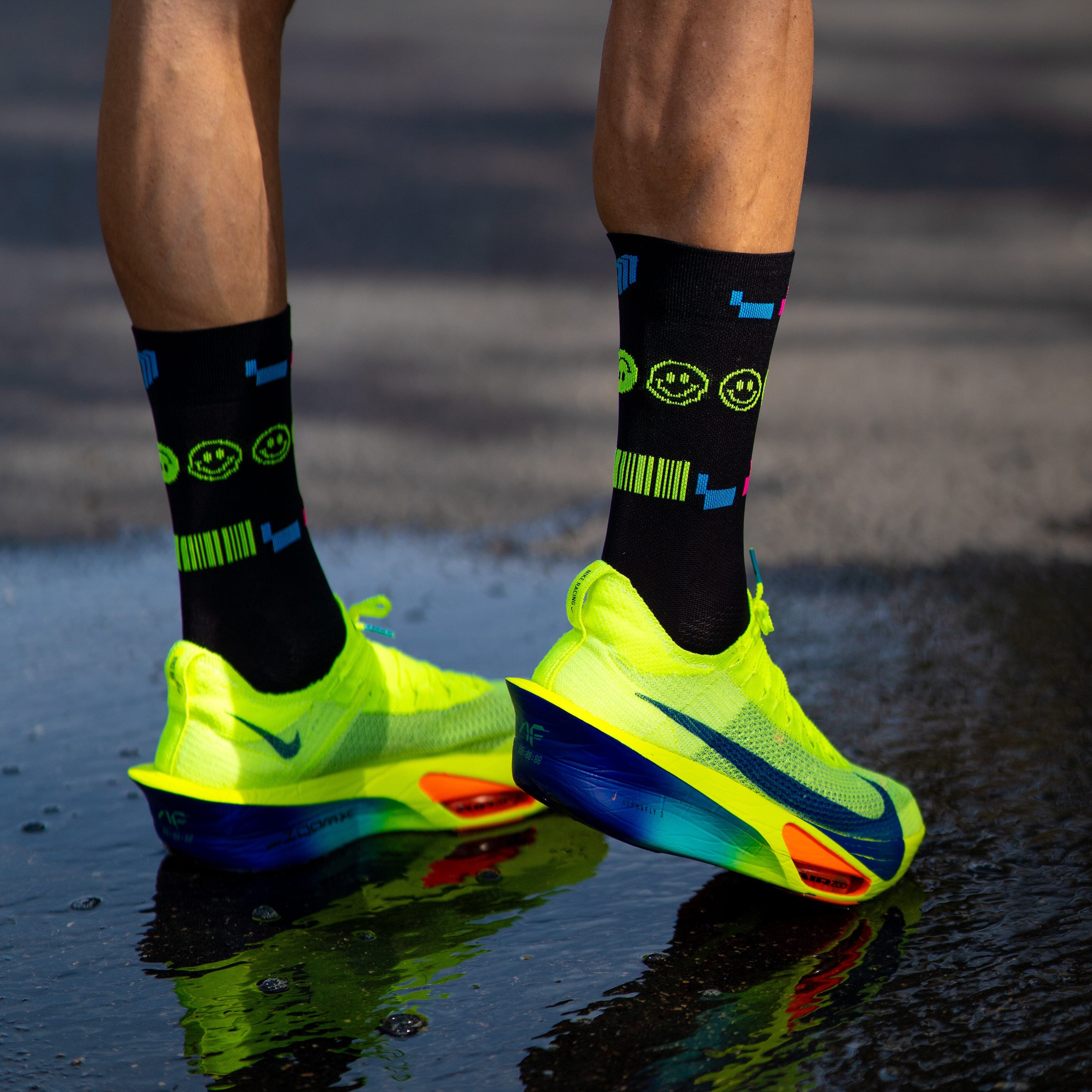 SPORCKS 80'S Night Black - Running Socks 