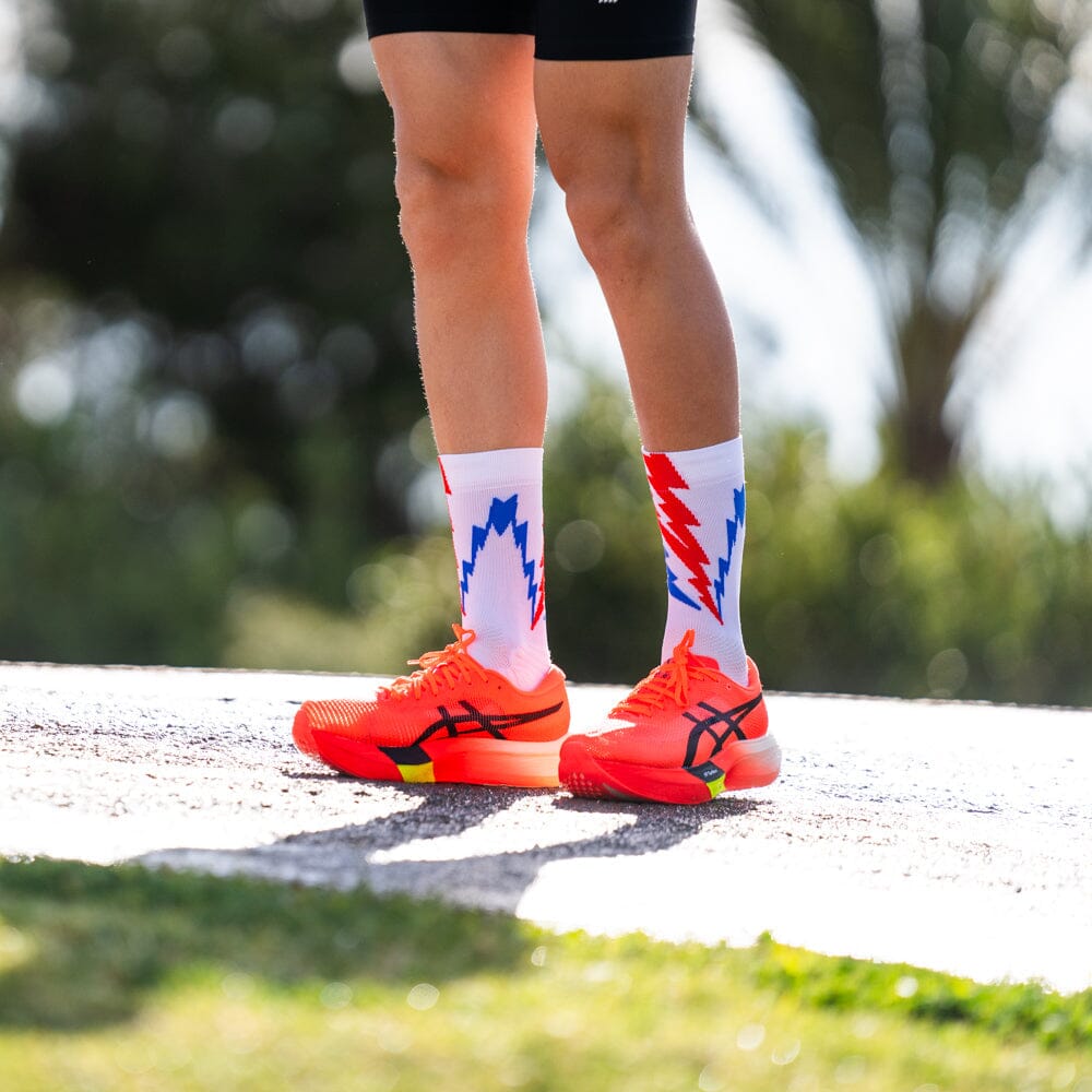 SPORCKS Thunder White - Running Socks 