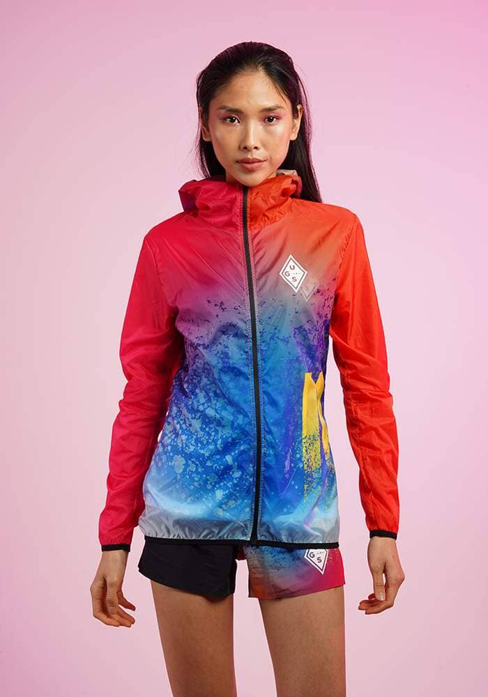 Uglow Women's UGS Wind Jacket Red/Yellow/Pink/Blue XS 