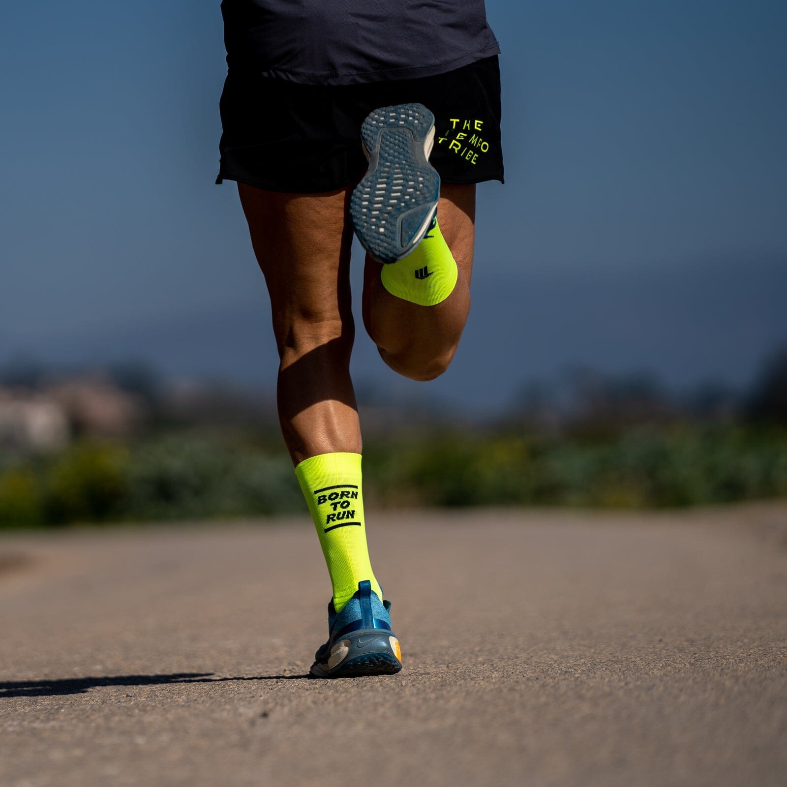 SPORCKS Born To Run Yellow - Running Socks 