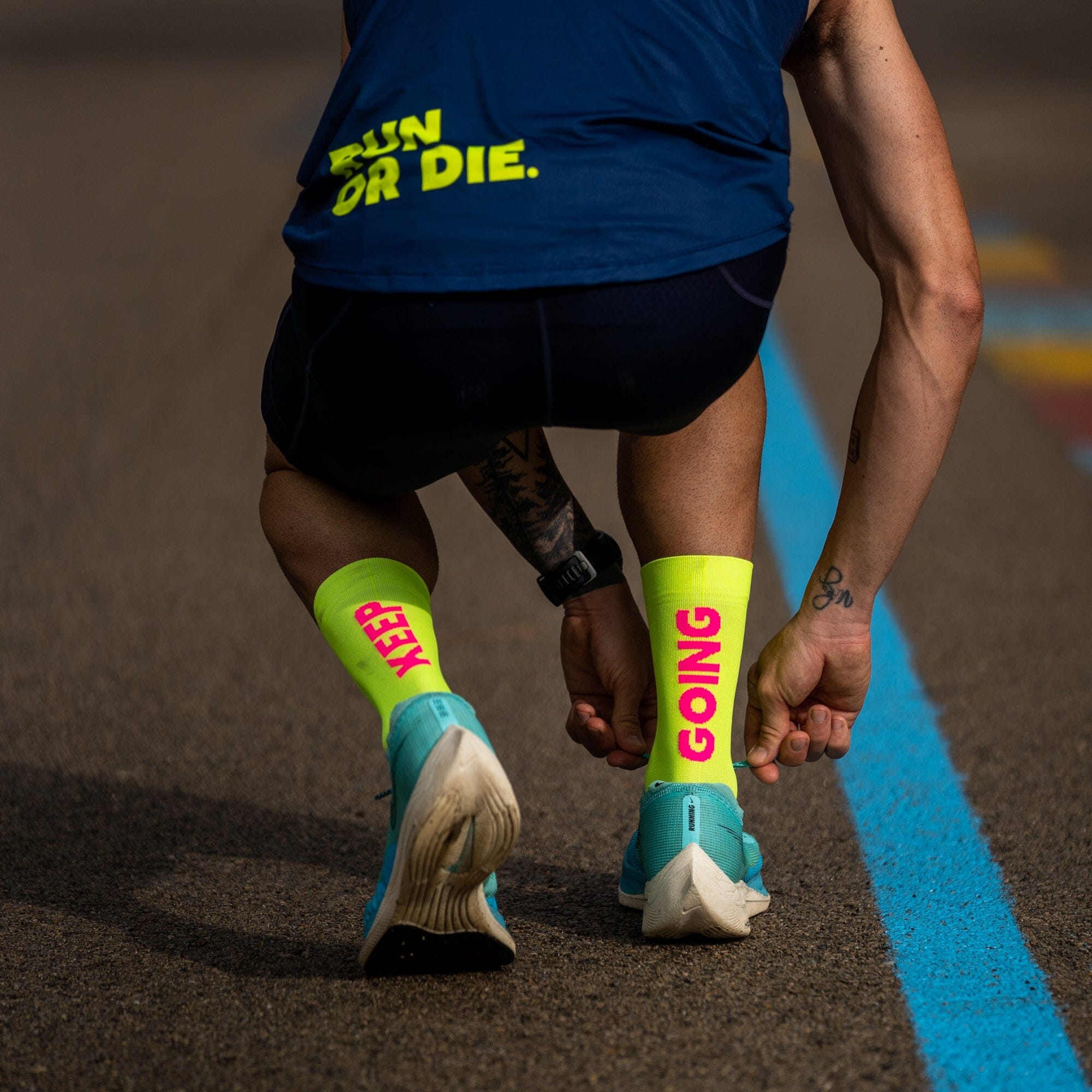 SPORCKS Keep Going Yellow - Running Socks 