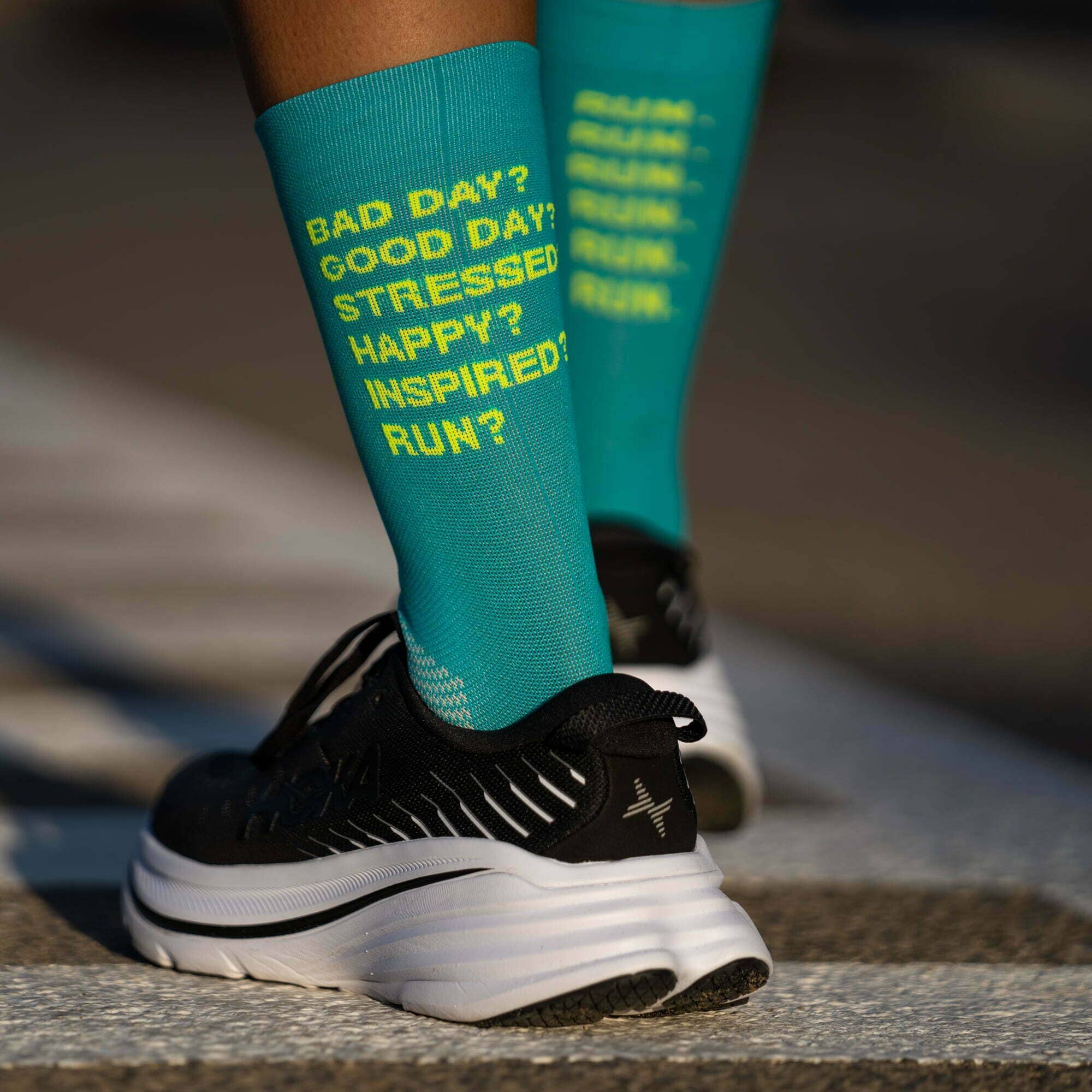 SPORCKS Just Run Green - Running Socks 