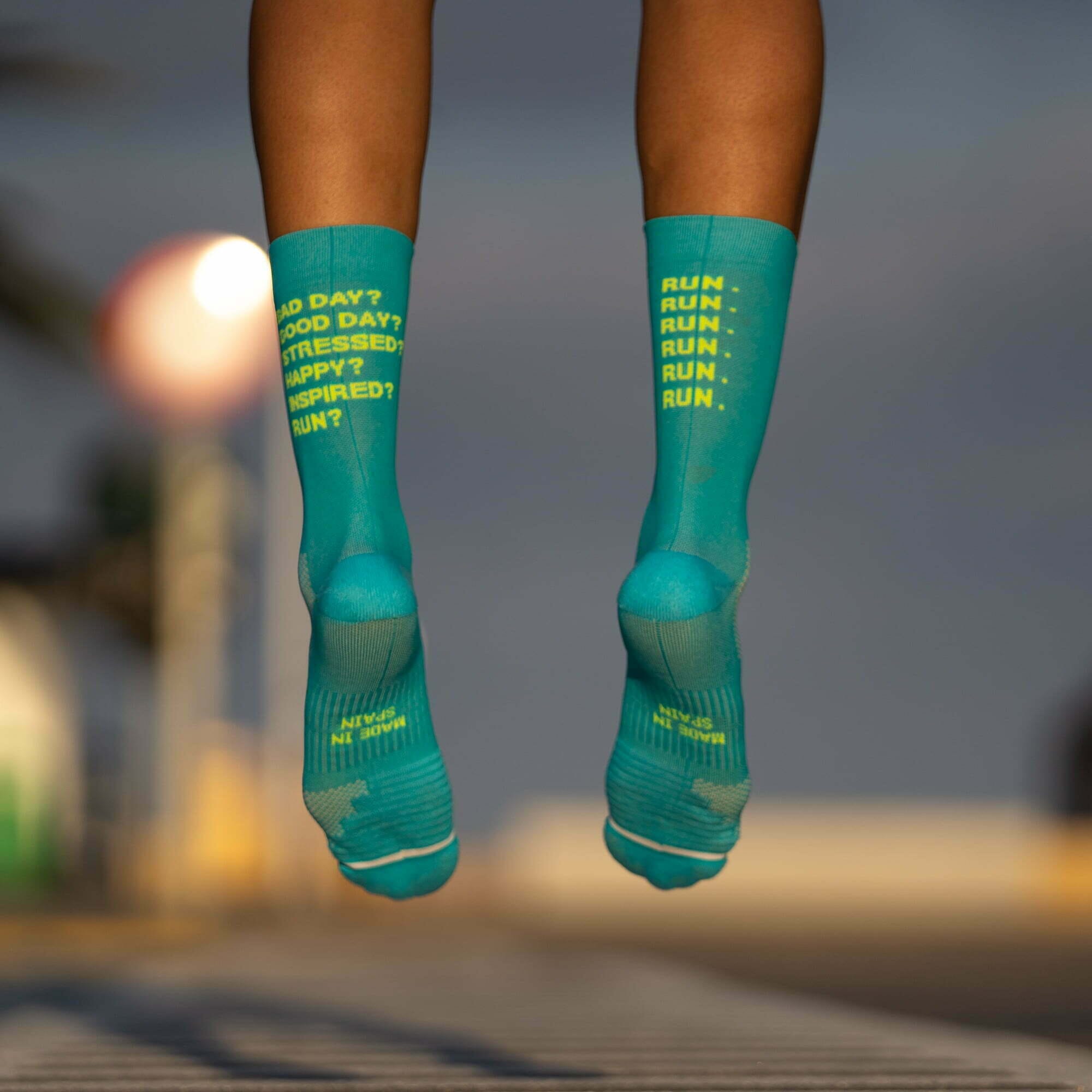 SPORCKS Just Run Green - Running Socks 