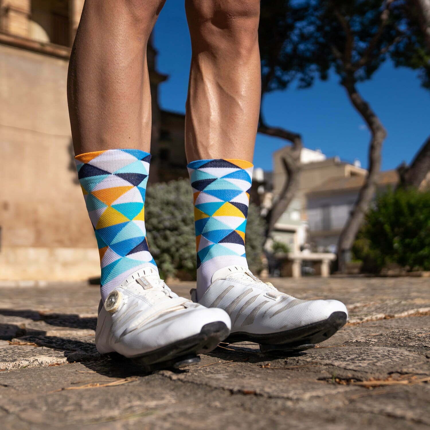 SPORCKS Coll De Rates Blue - Cycling Socks 