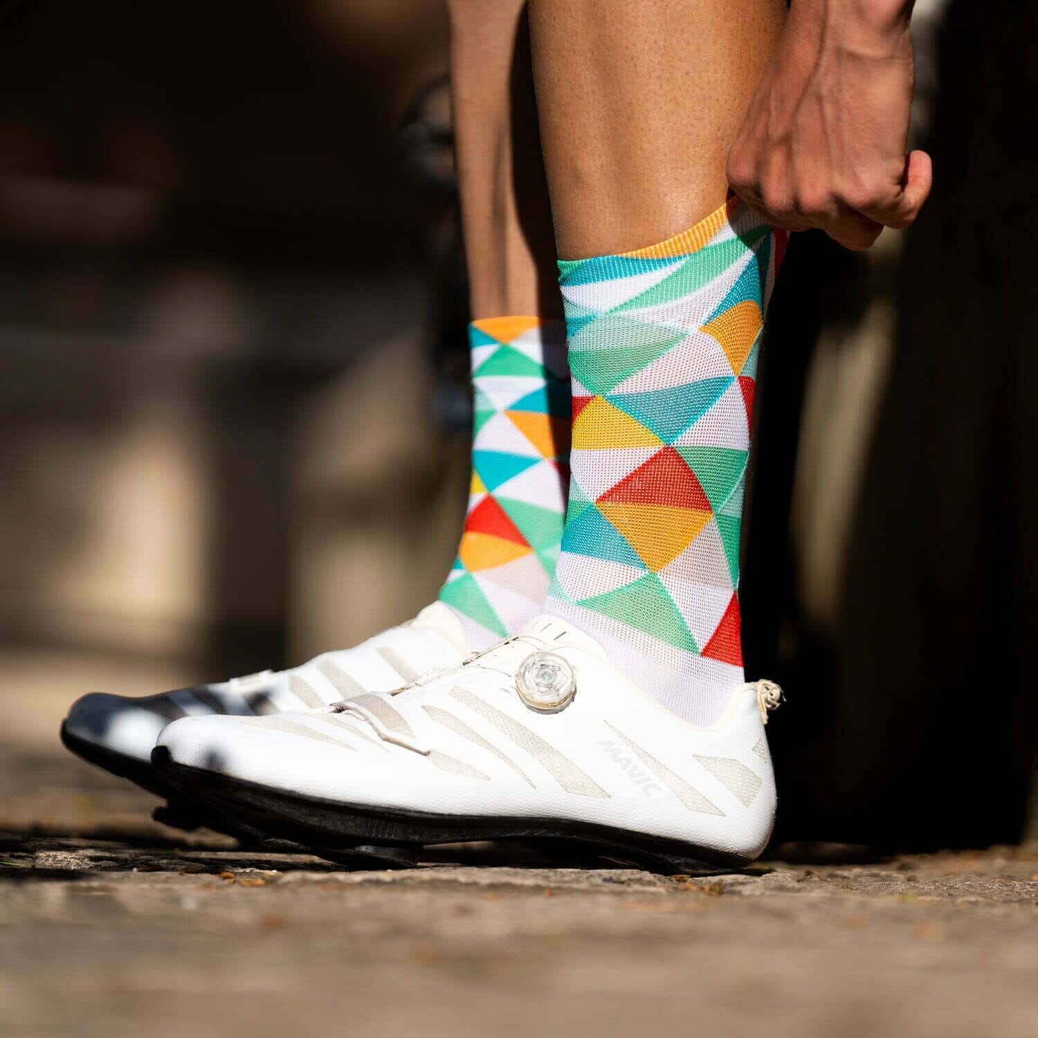 SPORCKS Coll De Rates Green - Cycling Socks Green XS 35-37 