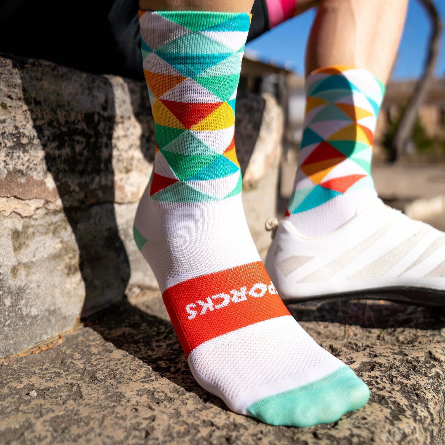 SPORCKS Coll De Rates Green - Cycling Socks 