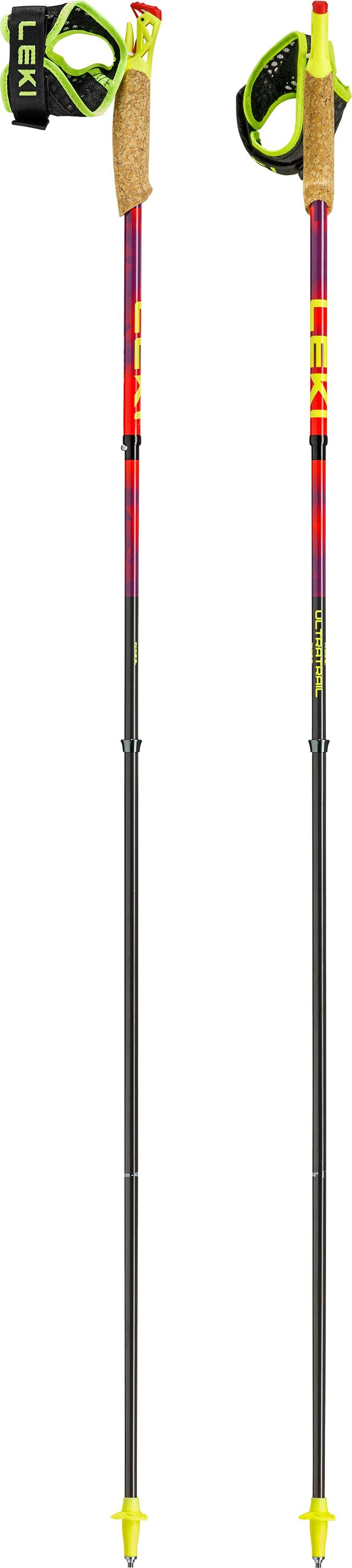 LEKI Ultratrail FX.One Superlite Hiking Poles 2026 (1 Pair) Bright Red/Violet/Neon Yellow 105cm 
