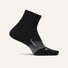 Feetures Elite Light Cushion Quarter Socks Basic Black Small 