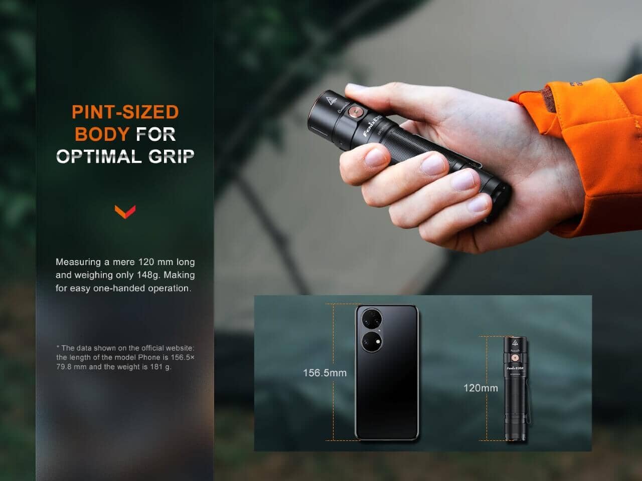Fenix E35R SST70 Cool White LED Flashlight 