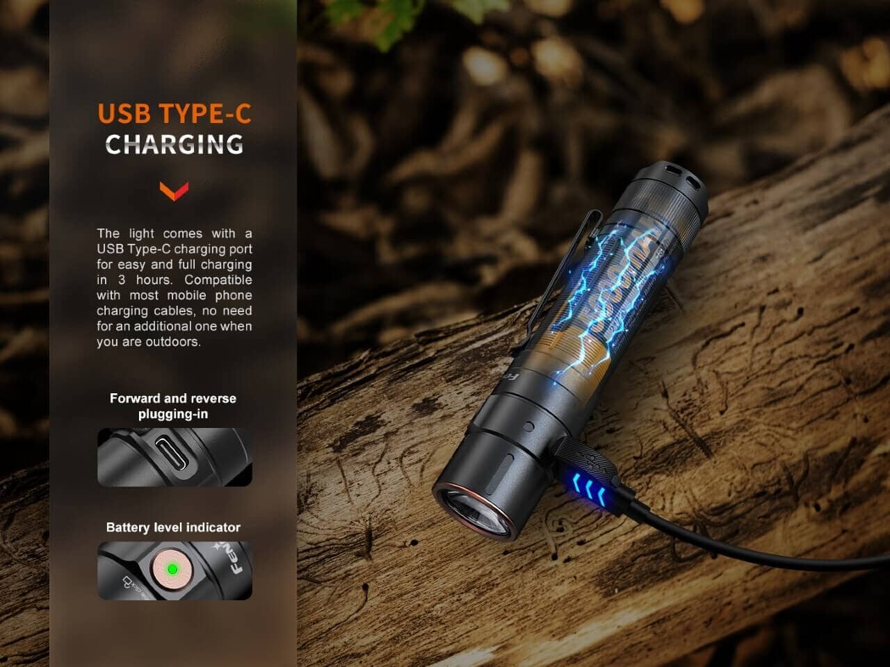 Fenix E35R SST70 Cool White LED Flashlight 
