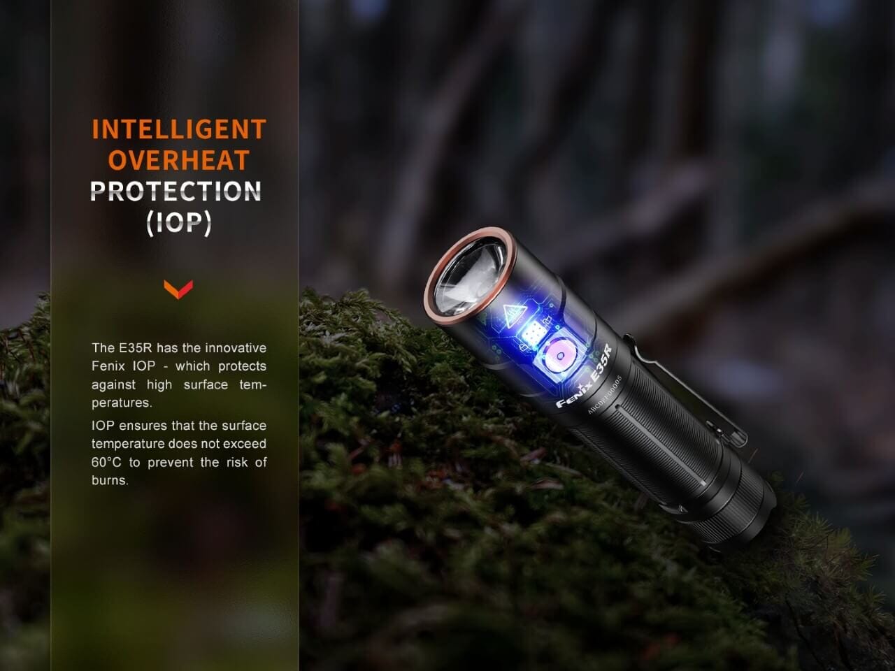 Fenix E35R SST70 Cool White LED Flashlight 