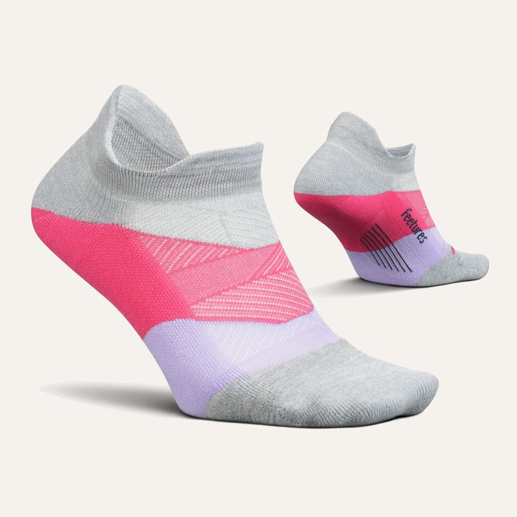 Feetures Elite Ultra Light No Show Tab Socks Gradual Gray Medium 