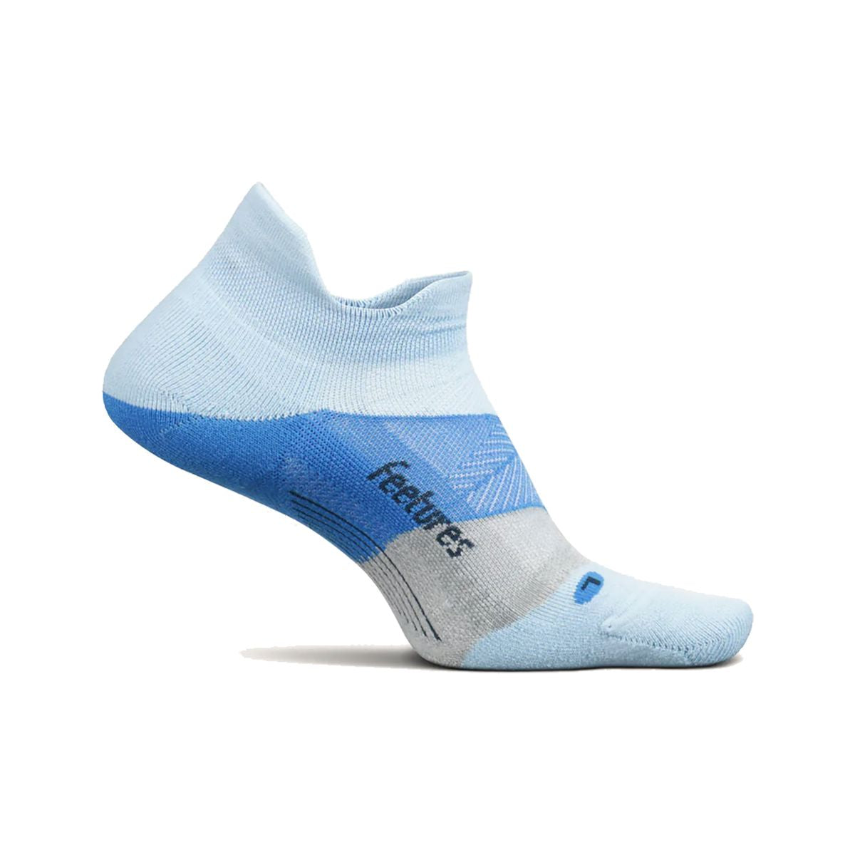 Feetures Elite Light Cushion No Show Tab Socks Big Sky Blue Small 