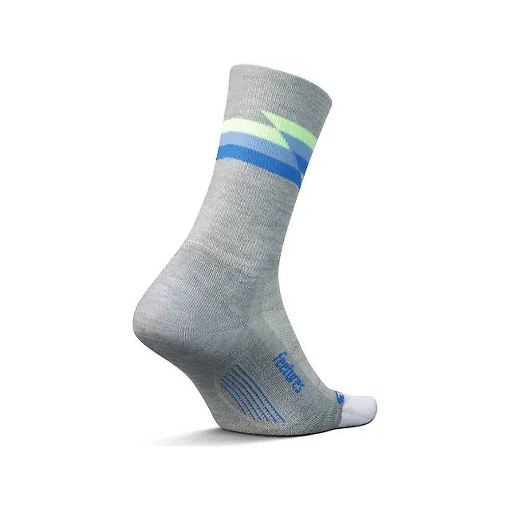 Feetures Elite Light Cushion Mini Crew Socks Synthwave Gray Small 