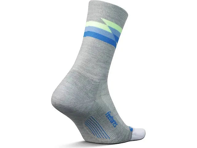 Feetures Elite Light Cushion Mini Crew Socks Synthwave Gray Small 