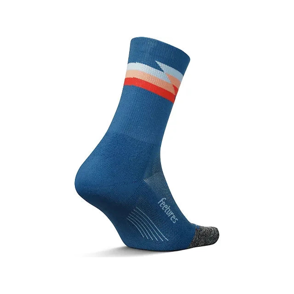 Feetures Elite Light Cushion Mini Crew Socks Synthwave Blue Small 
