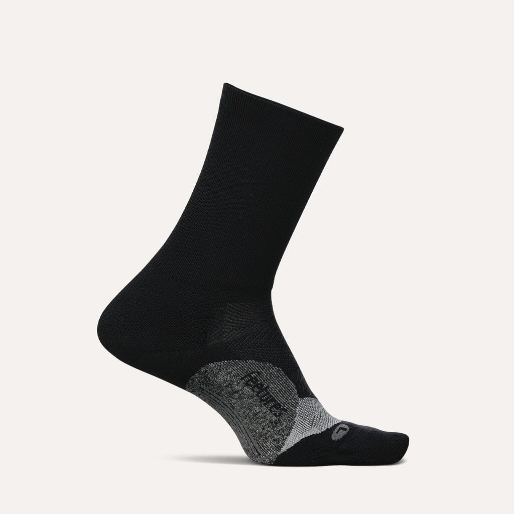 Feetures Elite Light Cushion Mini Crew Socks - Black