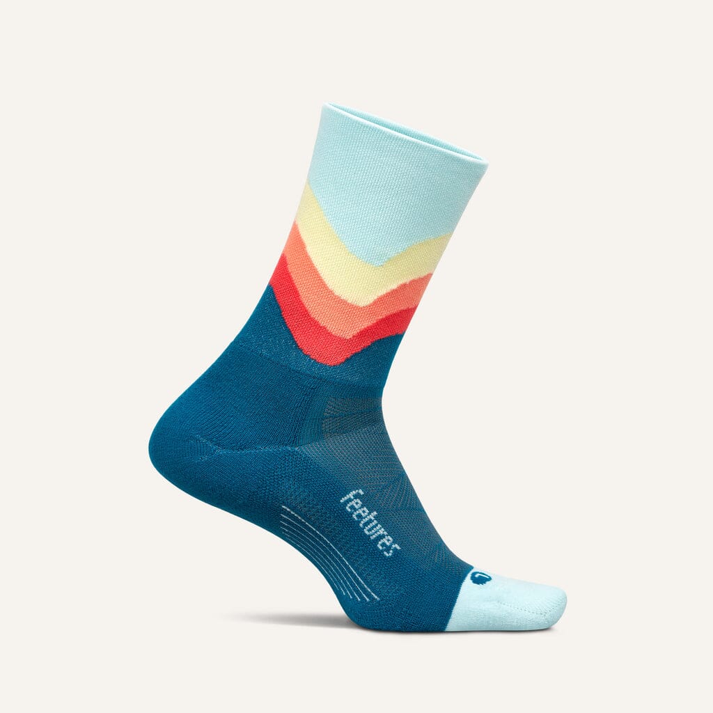 Feetures Elite Light Cushion Mini Crew Socks Blue Swell Small 