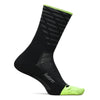 Feetures Elite Light Cushion Mini Crew Socks Tempo Black Small 
