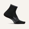 Feetures Trail Max Cushion Quarter Socks Charcoal Small 
