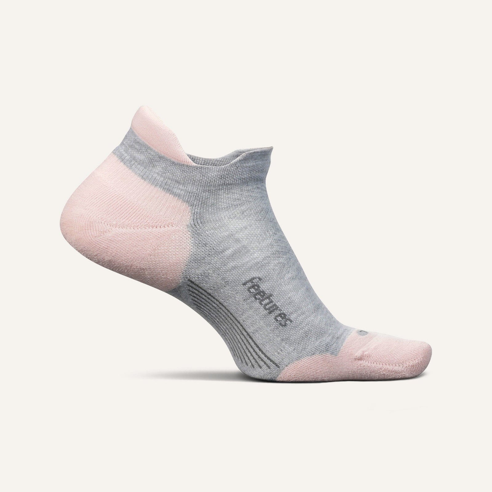 Feetures Elite Max Cushion No Show Tab Socks - Propulsion Pink