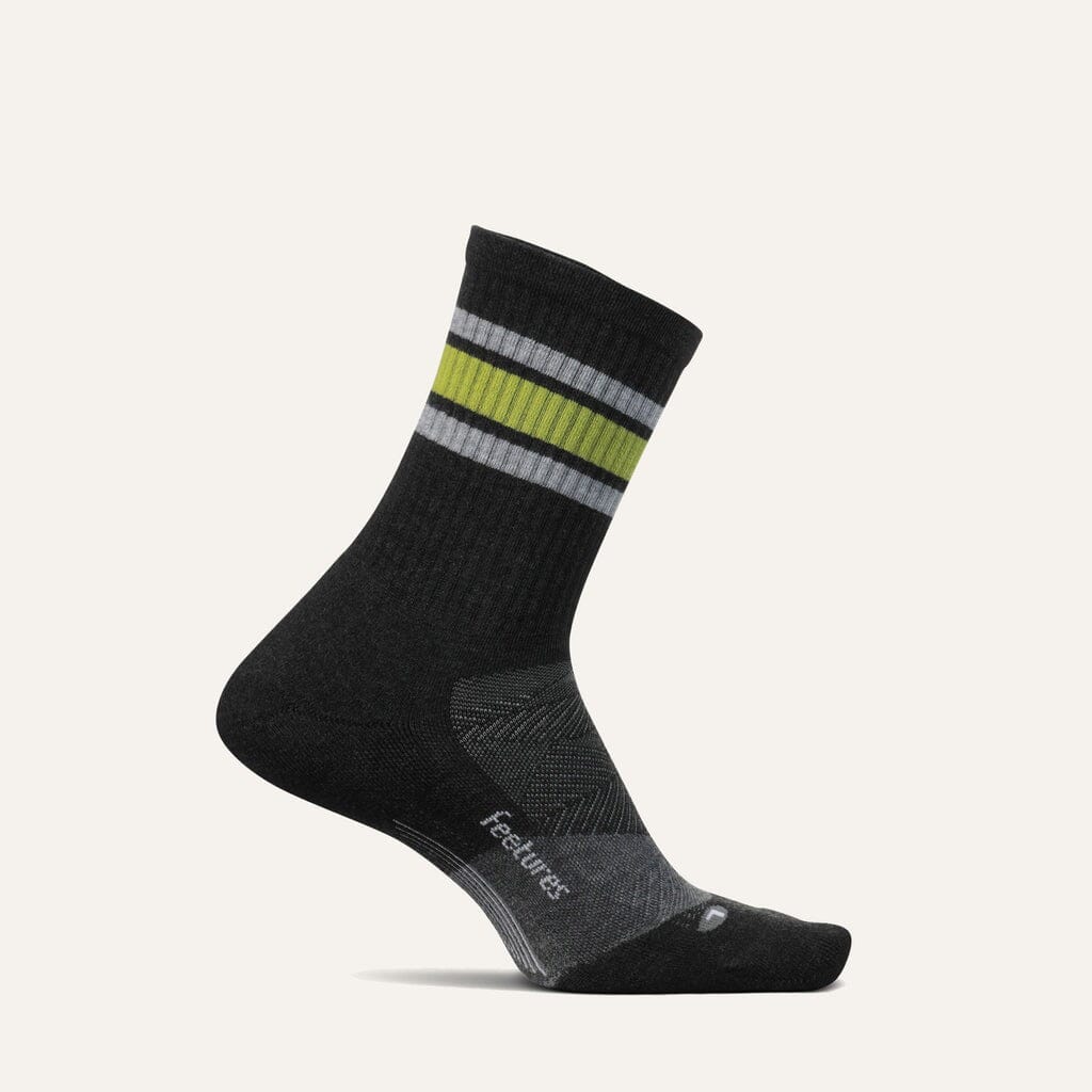 Feetures Trail Max Cushion Mini Crew Socks Trail Blaze Charcoal Small 
