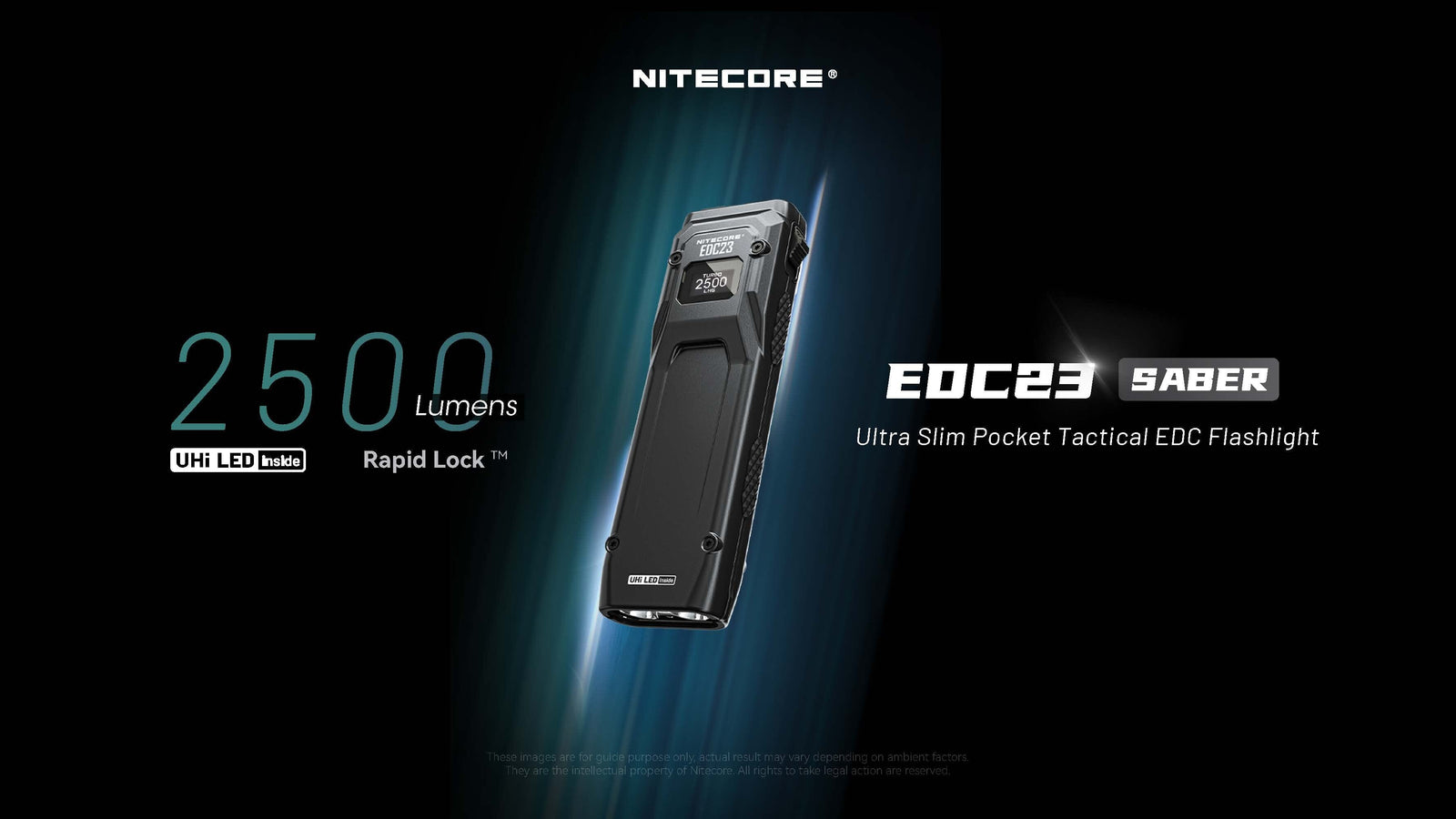 Nitecore EDC23 2500 Lumen USB-C Rechargeable Ultra-Slim EDC Flashlight 