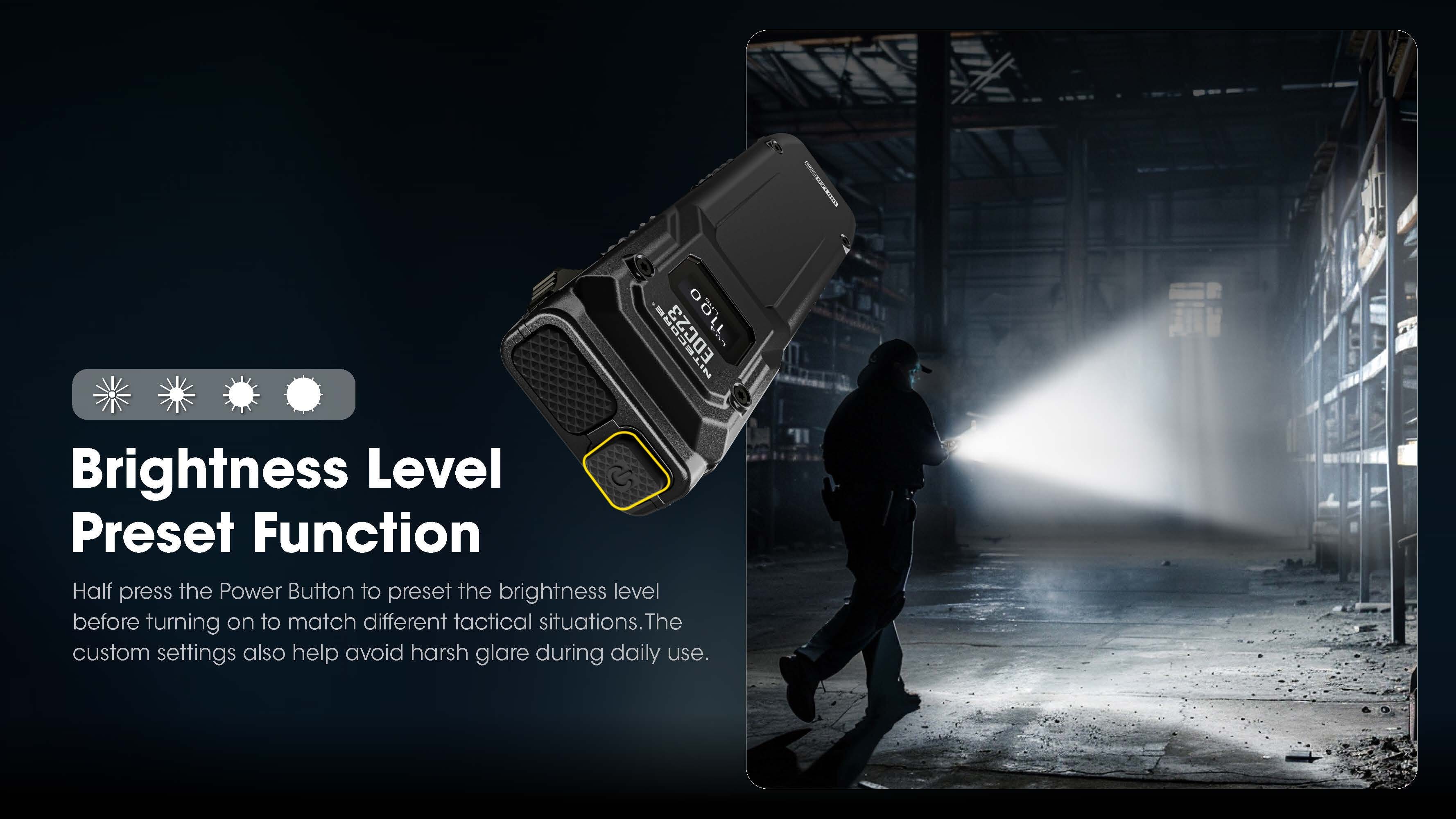 Nitecore EDC23 2500 Lumen USB-C Rechargeable Ultra-Slim EDC Flashlight 