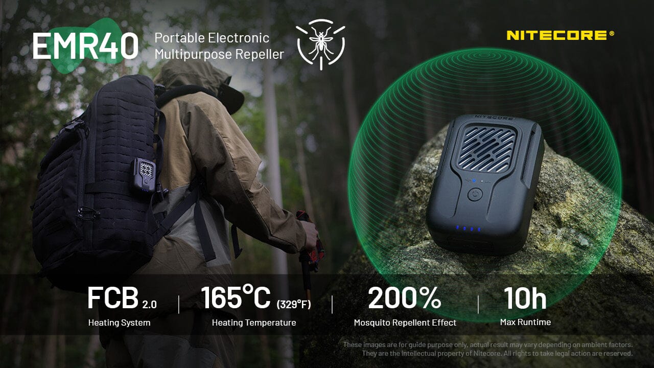 Nitecore EMR40 Portable Rechargeable Multipurpose Mosquito Repeller 