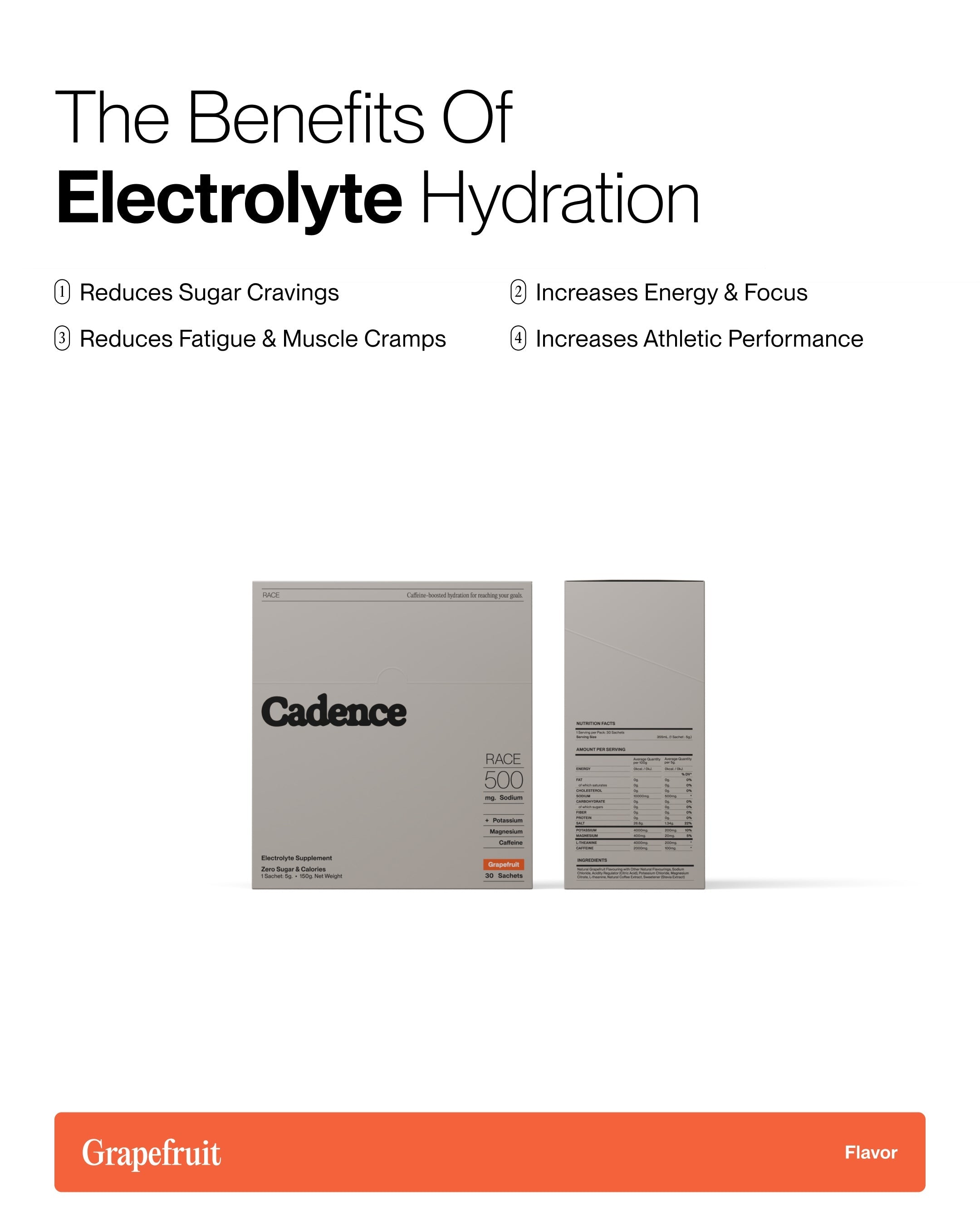 Cadence Race Energy Hydration Sachets 5g