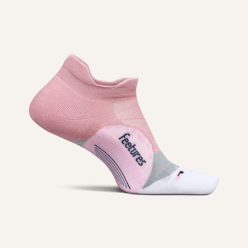 Feetures Elite Light Cushion No Show Tab Socks Pink Orchard Small 
