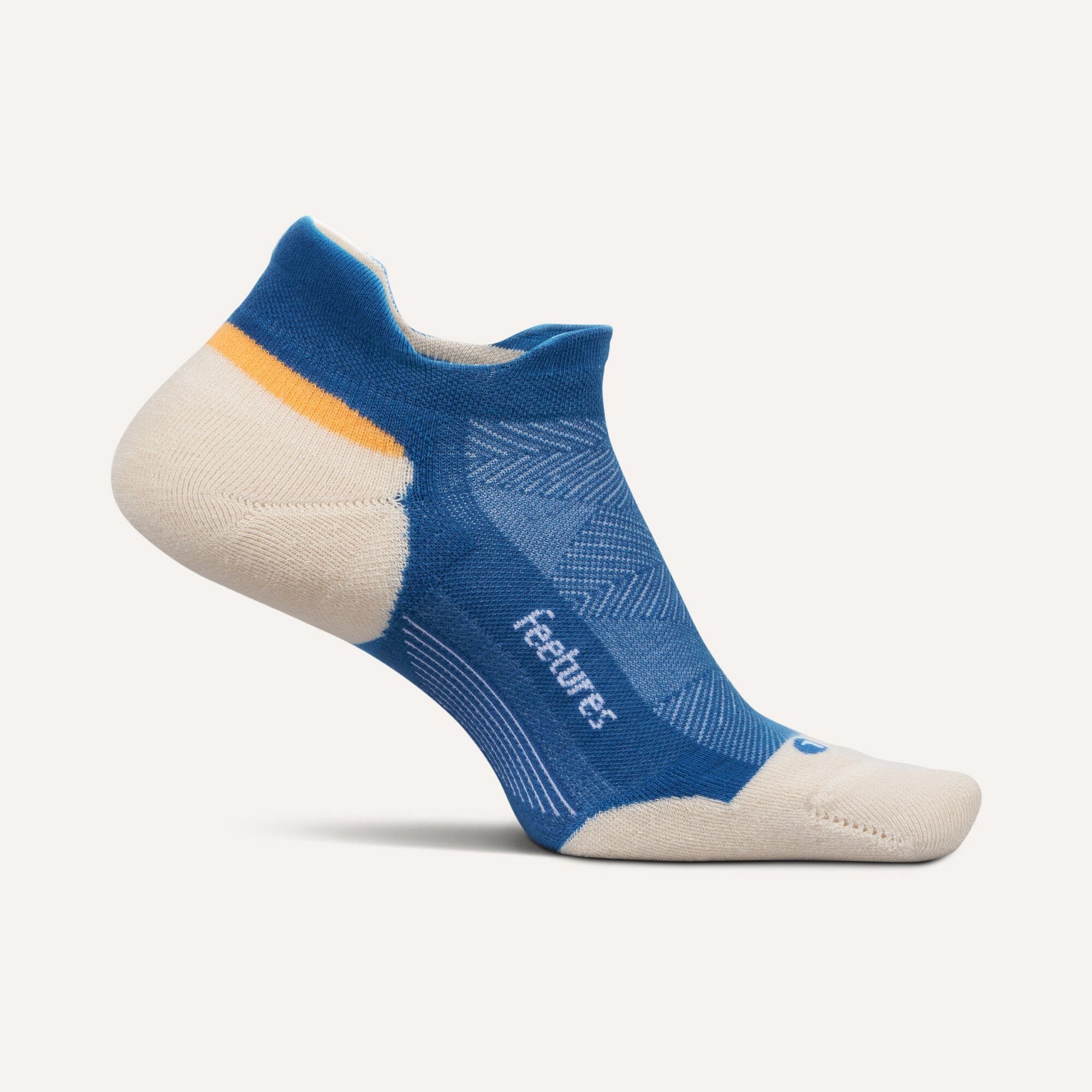 Feetures Elite Max Cushion No Show Tab Socks Rally Blue Small 