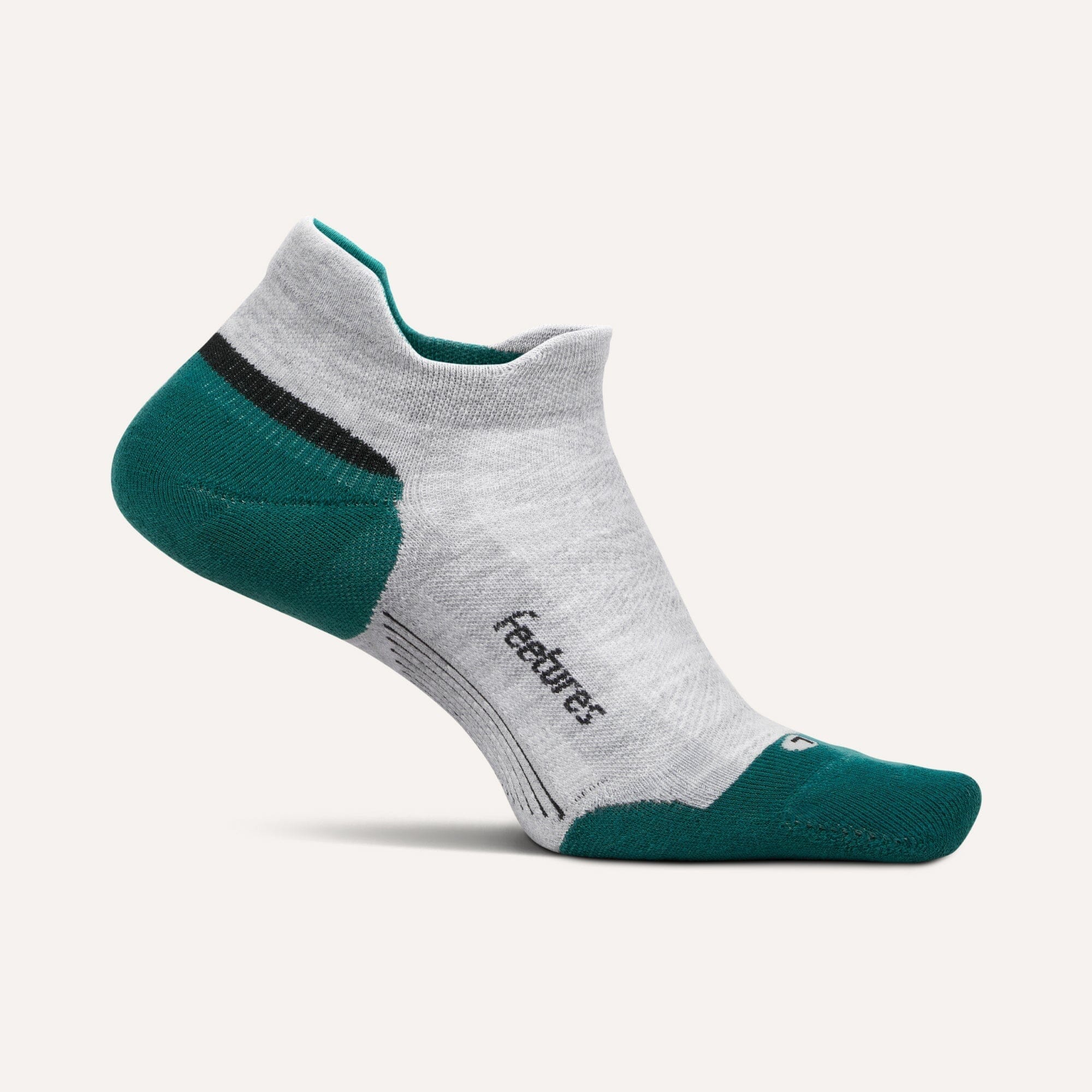 Feetures Elite Max Cushion No Show Tab Socks Stone Ivy Small 