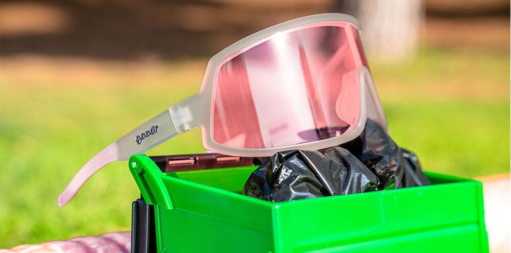goodr Wrap G - Sports Sunglasses - Extreme Dumpster Diving 