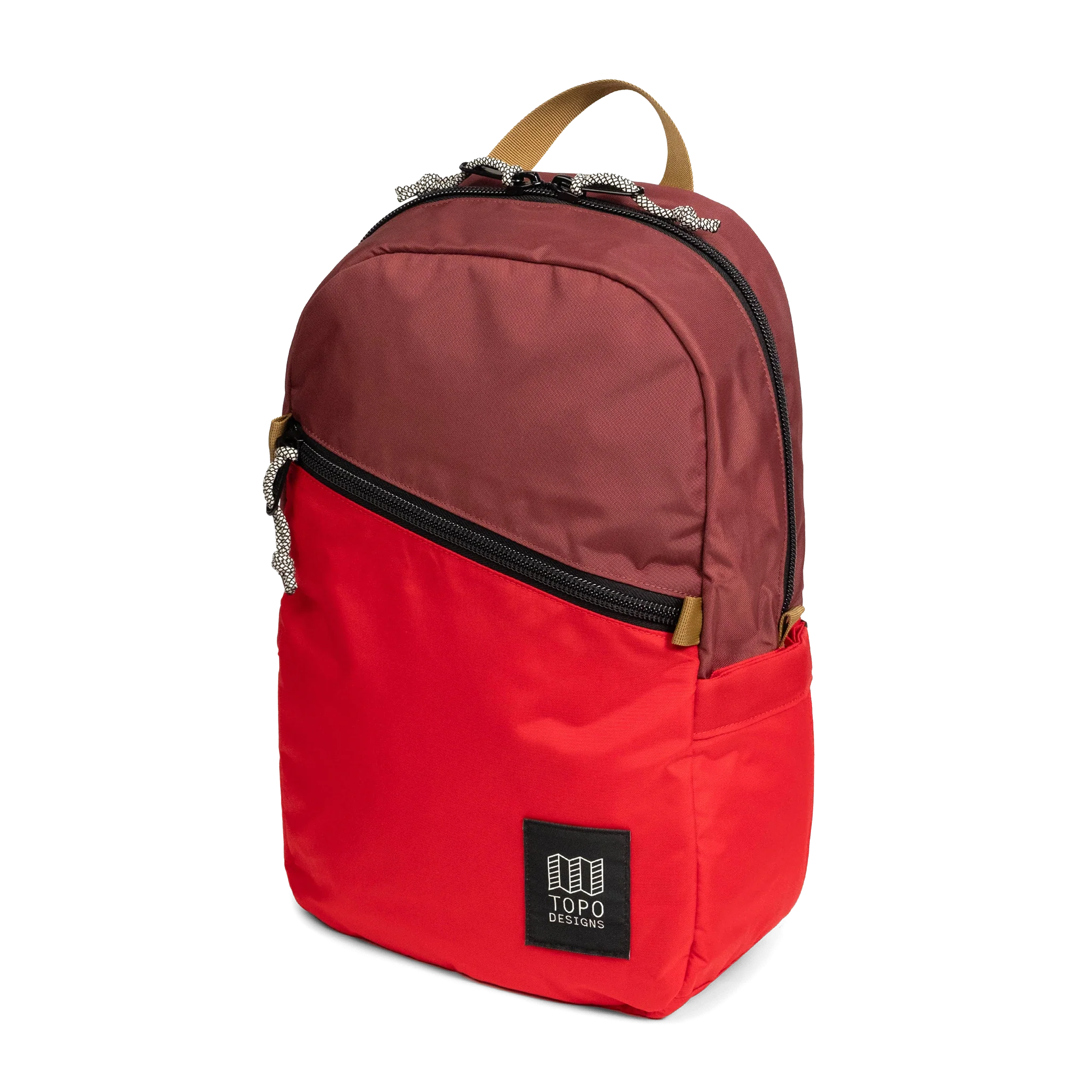 Topo Designs Light Pack – Maroon/Salsa
