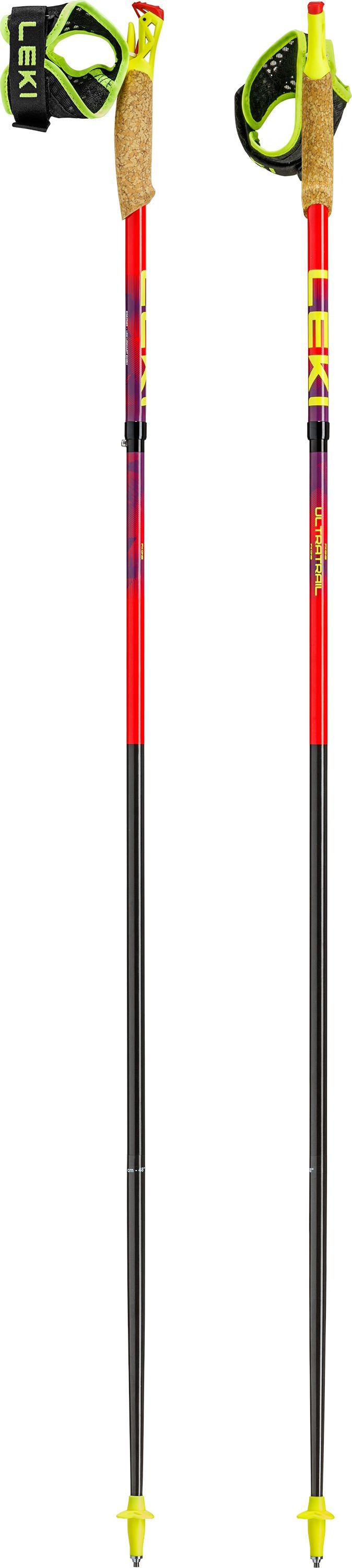 LEKI Ultratrail FX.One Hiking Poles 2026 (1 Pair) Bright Red/Violet/Neon Yellow 110cm 