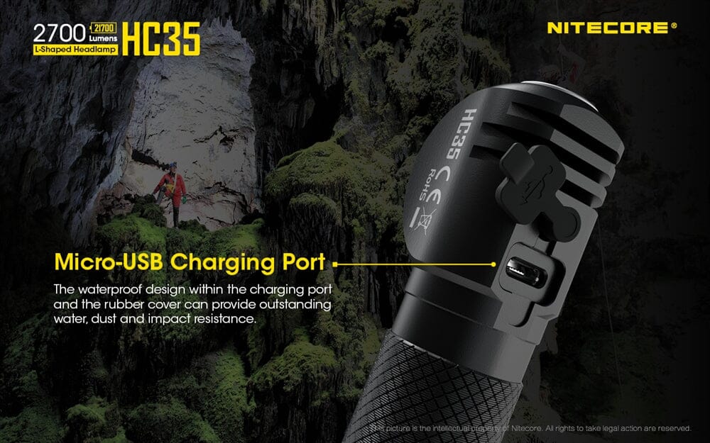 Nitecore HC35 2700 Lumen USB Rechargeable Headlamp 